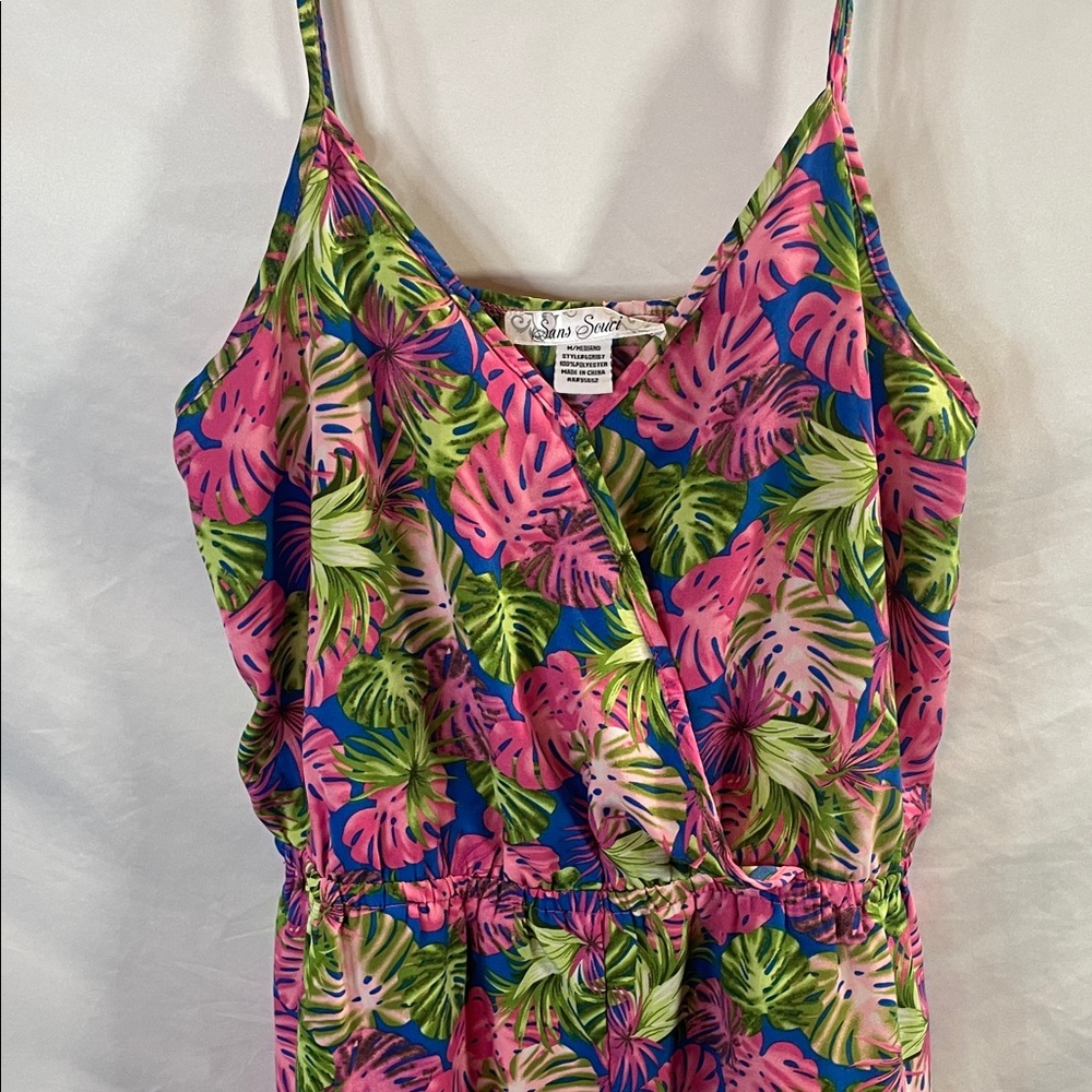 Sans Souci Tropical Leaf Print Jumpsuit - Picture 3 of 12